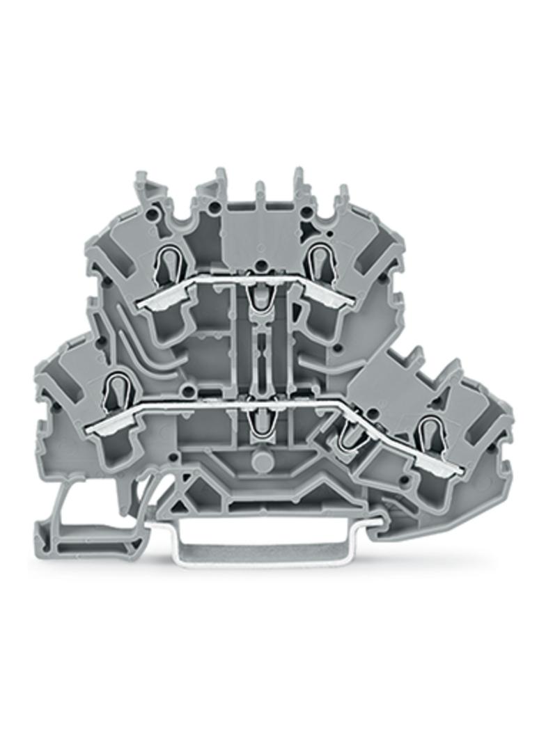 Złączka szynowa 2-piętrowa 2,5mm2 szara L/L /50szt./ WAGO