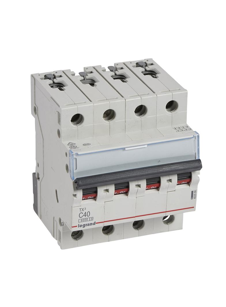 WYŁĄCZNIK NADPRĄDOWY S 304 4P C 40A 6000A SERII TX3, Legrand