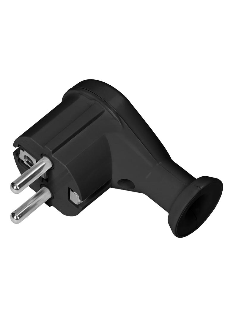 Wtyczka kątowa Uni-Schuko czarna OR-AE-13261/B ORNO