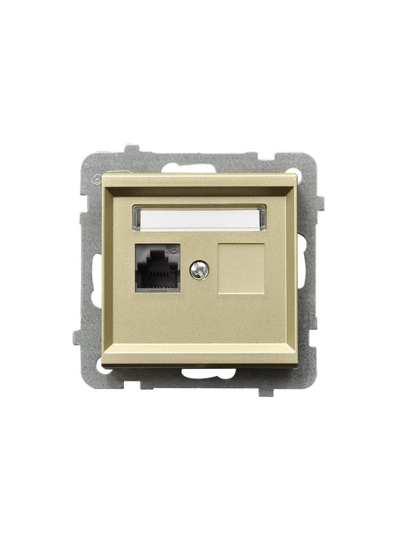 SONATA Gniazdo komputerowe pojedyncze, kat. 5e MMC - kolor szampański złoty