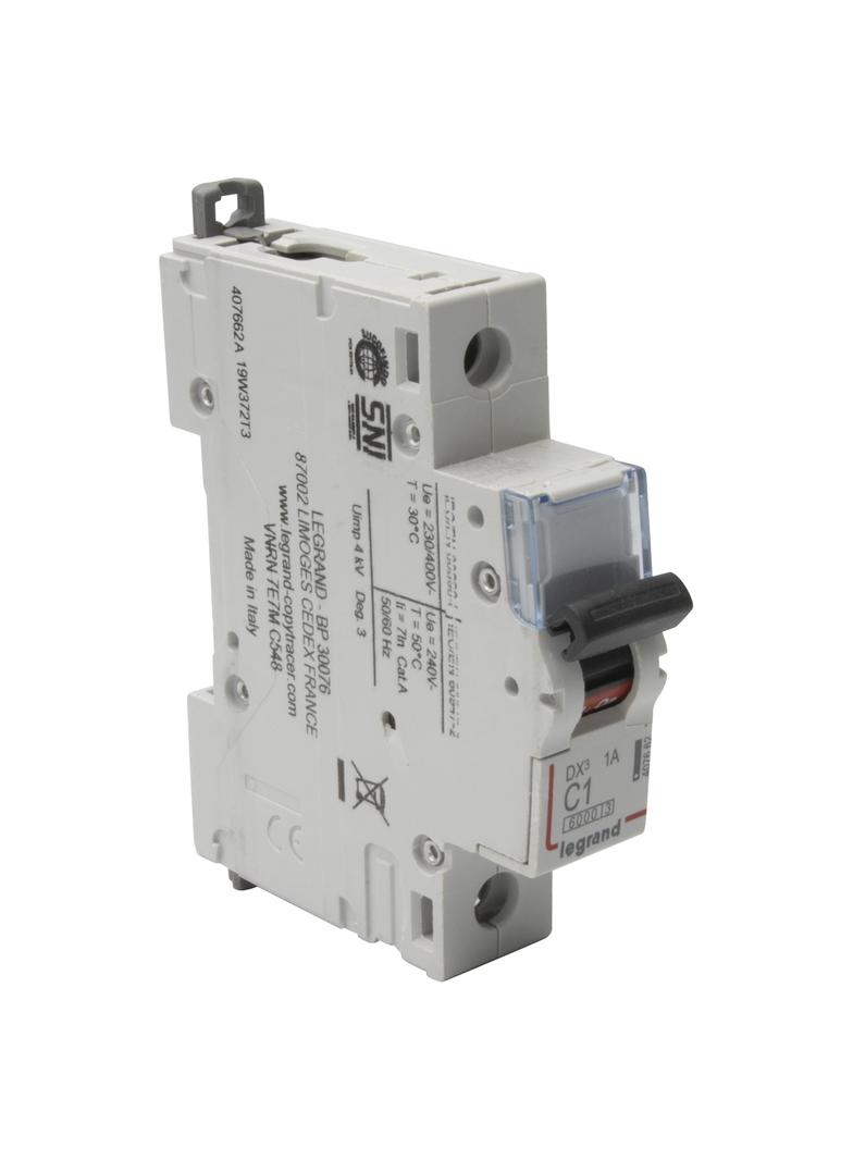 Wyłącznik Nadprądowy S 301 1P C1A 6kA DX3 407662 LEGRAND
