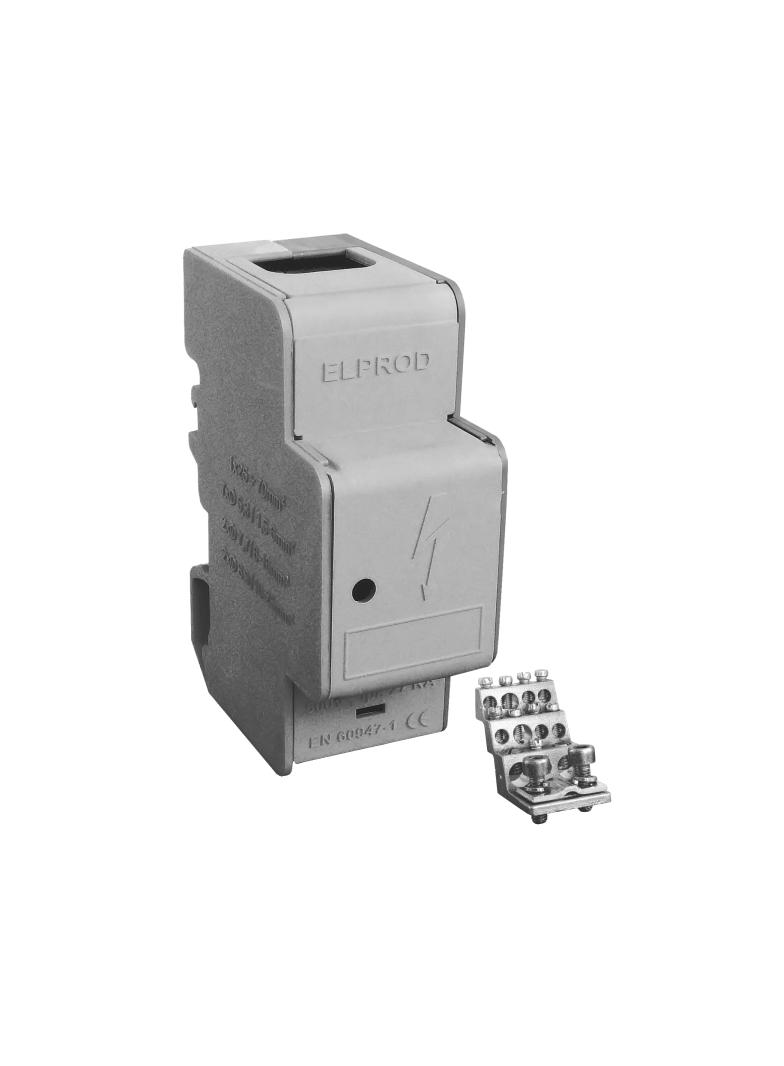 ELP-LBR160A ,  Modułowy blok rozdzielczy jednobiegunowy, szary