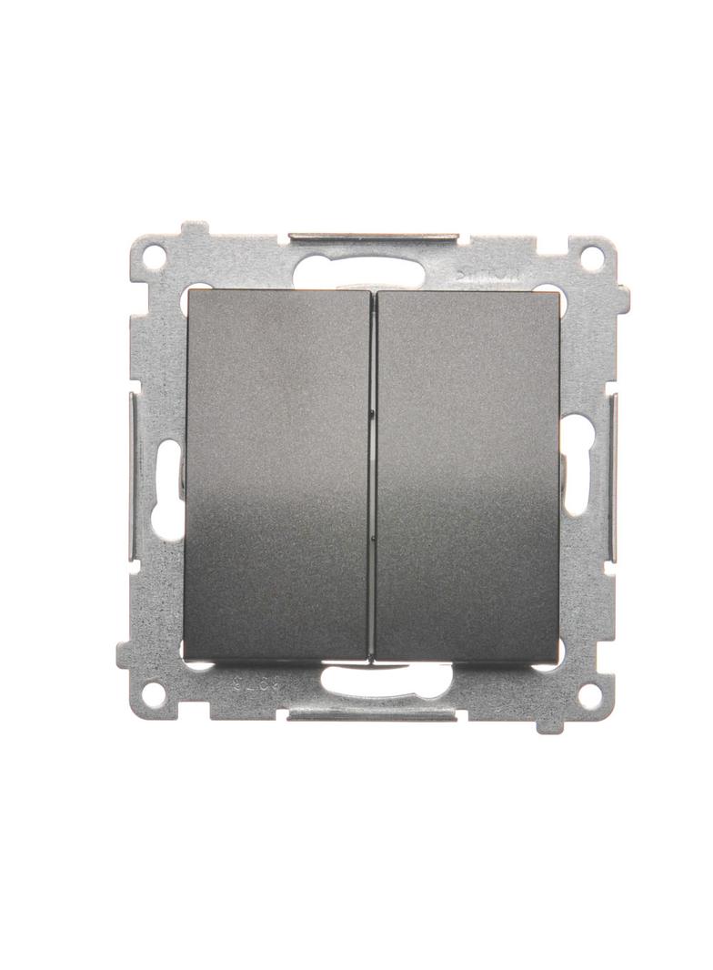 Simon 54 Łącznik świecznikowy do wersji IP44 10A 250V szybkozłączka antracyt *Posiada wkładkę uszczelniającą pod klawisze DU1W DW5B.01/48 KONTAKT