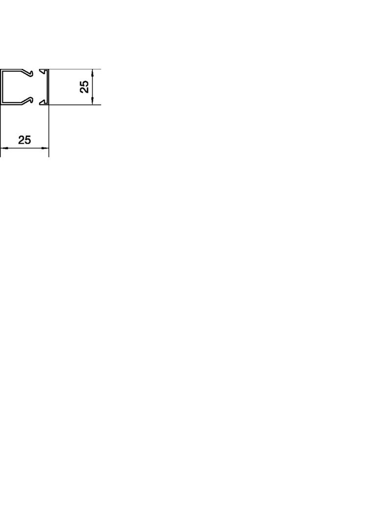 tehalit.LF Kanał elektroinstalacyjny PVC 25x25mm, szary LF2502507030 HAGER