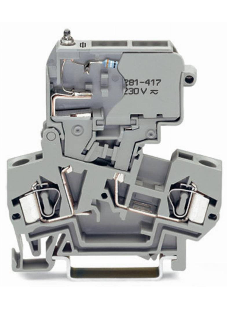 złączka bezpiecznikowa 4 mm2 szara