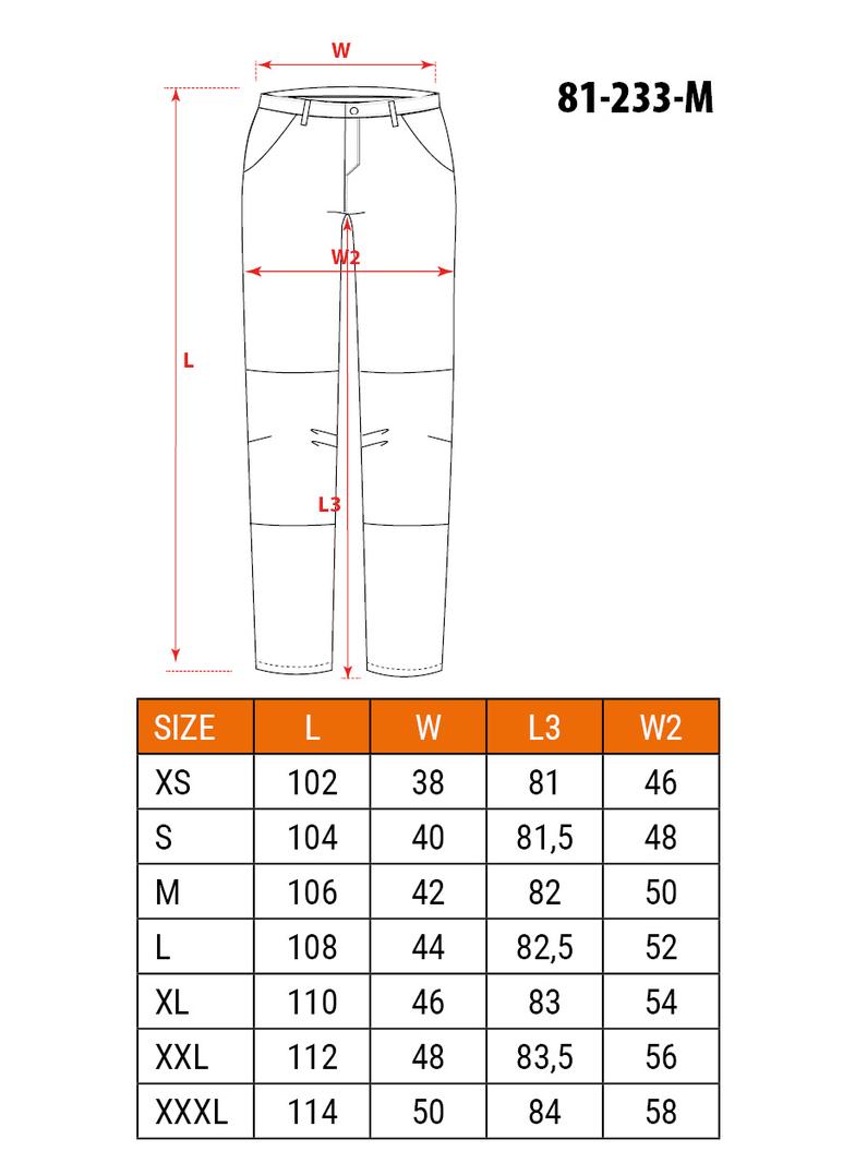 Spodnie robocze 5-kieszeniowe DENIM, czarne, rozmiar M