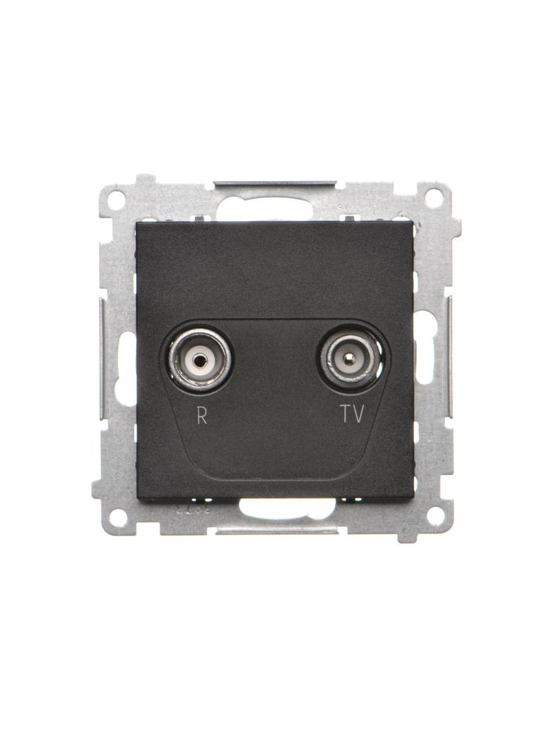 Simon 55 Gniazdo antenowe R-TV przelotowe 10dB 1x Wejście: 5÷862 MHz Czarny mat