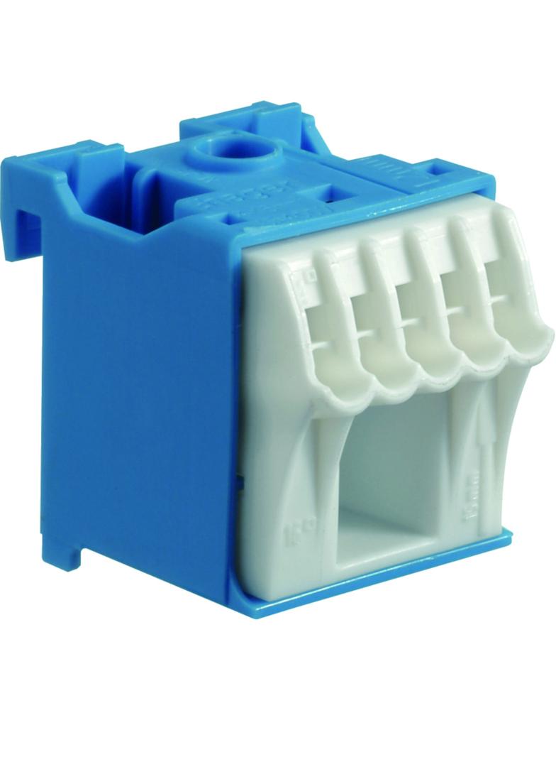 QuickConnect Blok samozacisków neutralny niebieski 1x16+5x4mm2 szer. 30mm KN06N HAGER