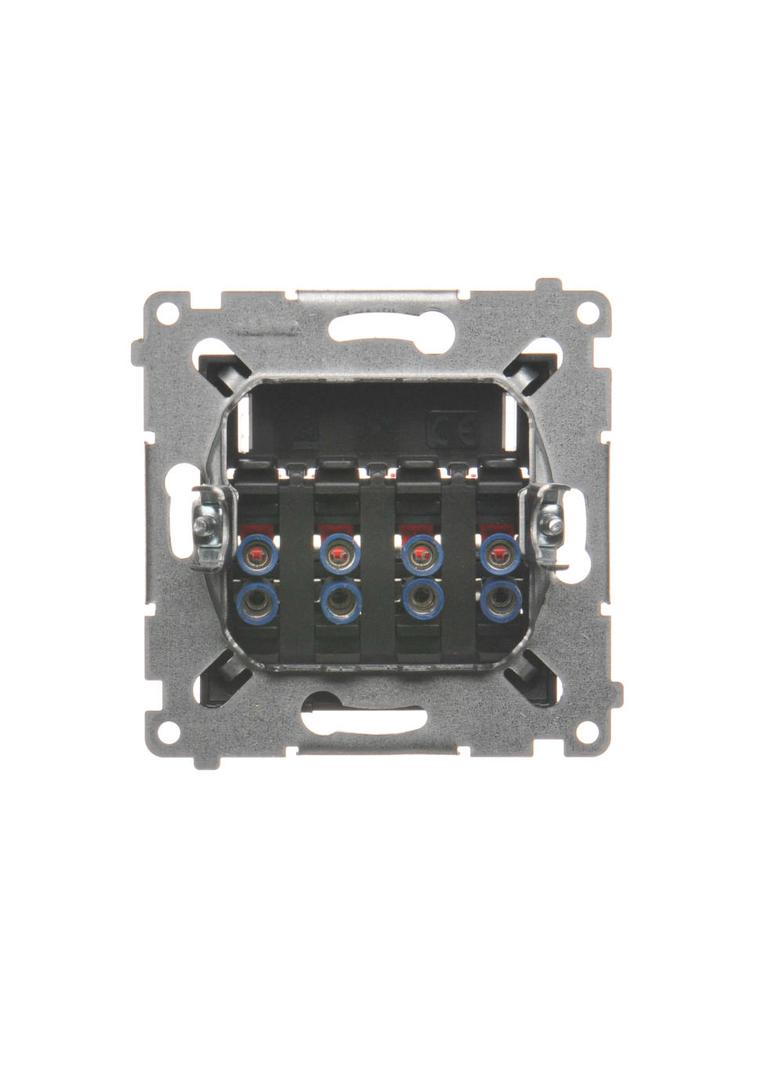 Simon 54 Gniazdo głośnikowe 4-krotne Przekrój przewodów dla wejścia i wyjścia 25 mm2 antracyt