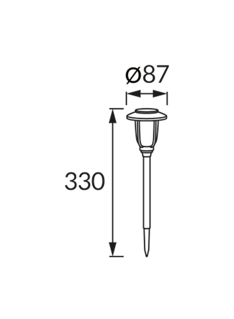 Lampa solarna LED CYPIS LED 0,04W BLACK CW