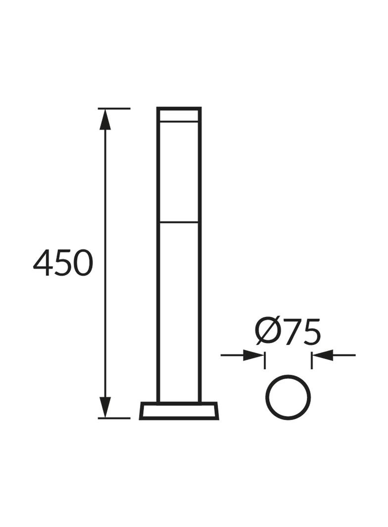 Oprawa ogrodowa TUBER 45 E27 C BLACK