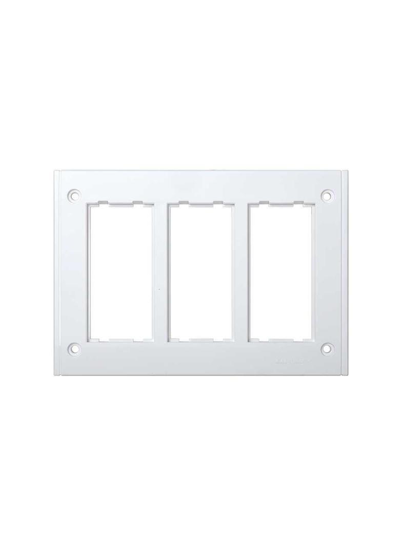 Simon Connect Ramka 3-modułowa do puszki SBM350 6x K45 czysta biel