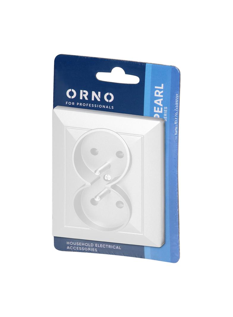 Gniazdo podwójne podtynkowe 2x2P+Z Pearl, 16A, 250V, PT-6 P, biały