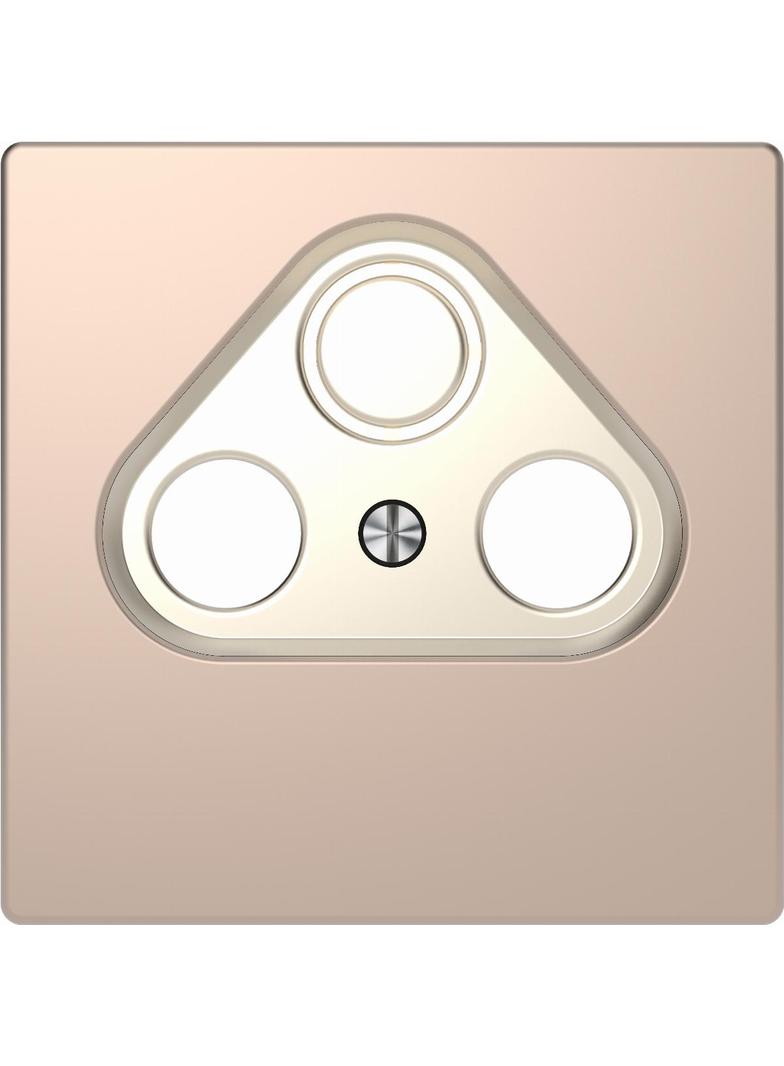 Merten, D-Life, płytka centralna gniazda RTV, 3 otwory, szampan metalik