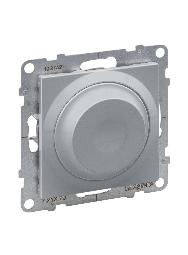 Suno Ściemniacz Obrotowy - 240V - 50 Hz - 5 - 75 W ( 10 Lamp Maks.) Dla Lamp Led Z Opcją Ściemniania - Bez Zacisku Neutralnego Aluminium 721379 LEGRAND