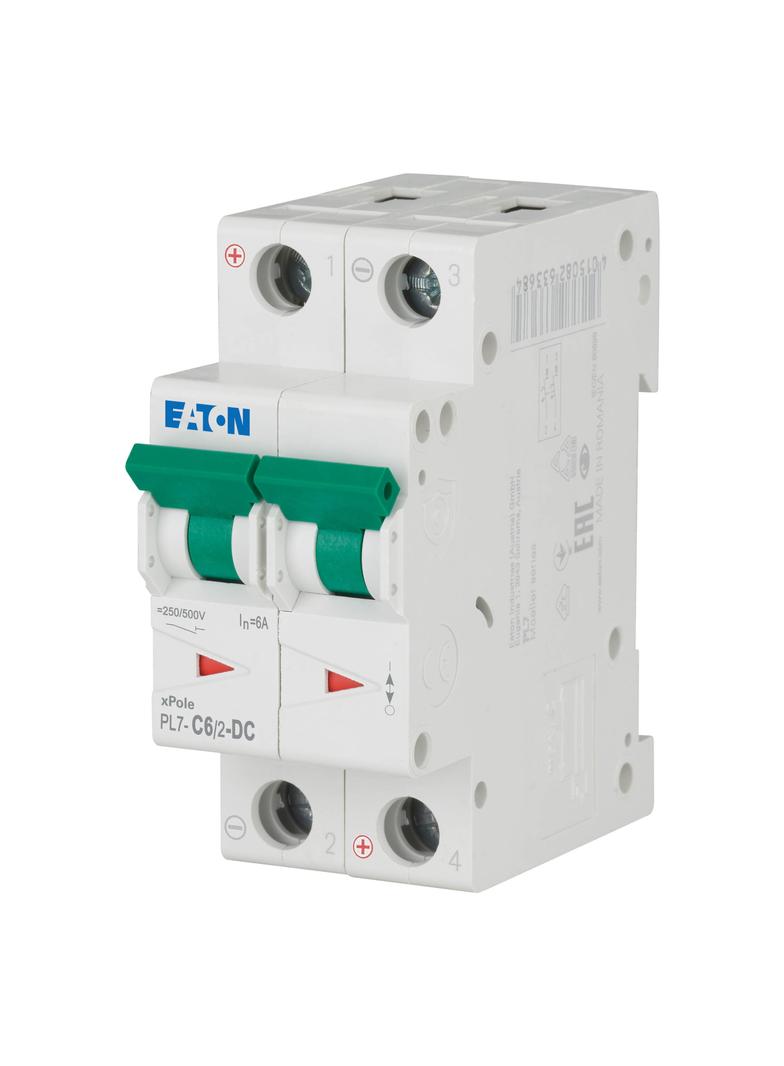 PL7-C6/2-DC Wyłącznik nadprądowy 10kA DC C6A 2P 264899 EATON