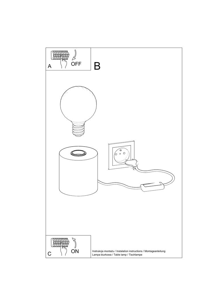 Sollux Lampa biurkowa SALGADO beton SL.0680
