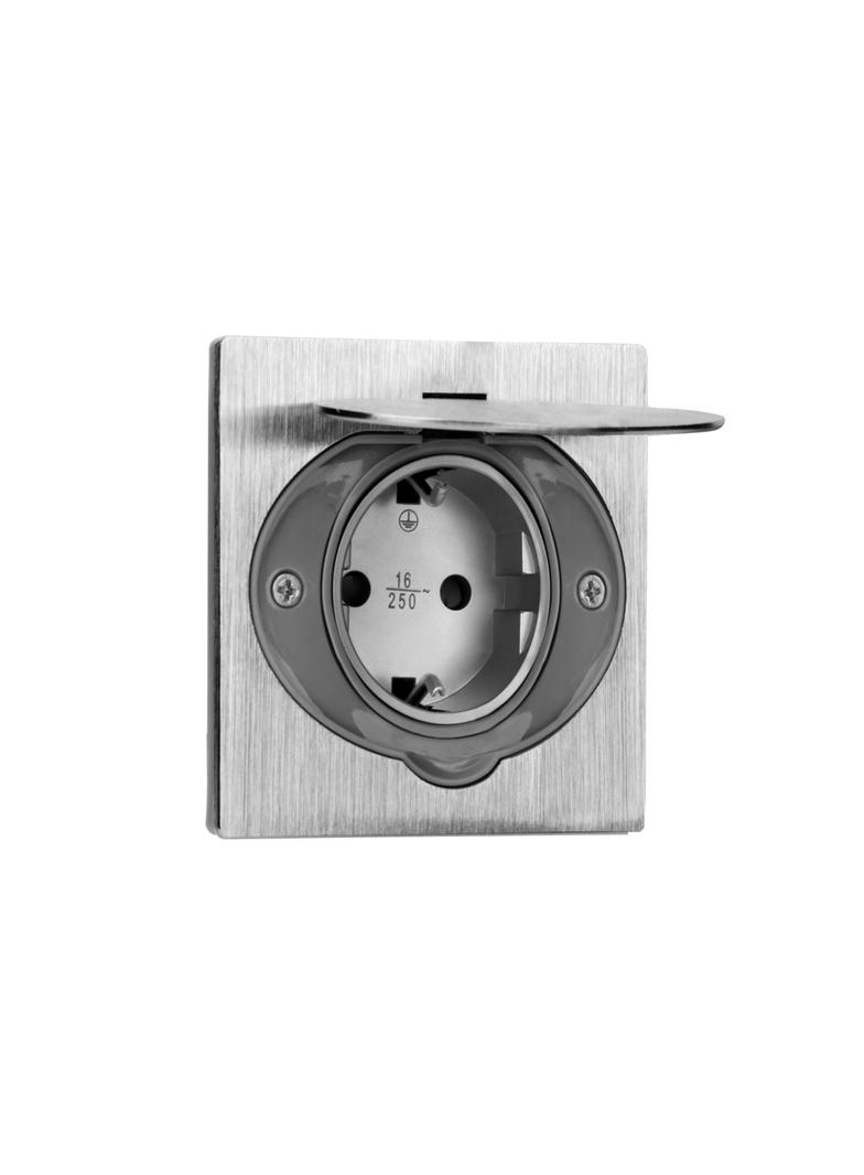 Hermetyczne gniazdo elektryczne IP44 stal nierdzewna wersja Schuko OR-AE-1397(GS) ORNO