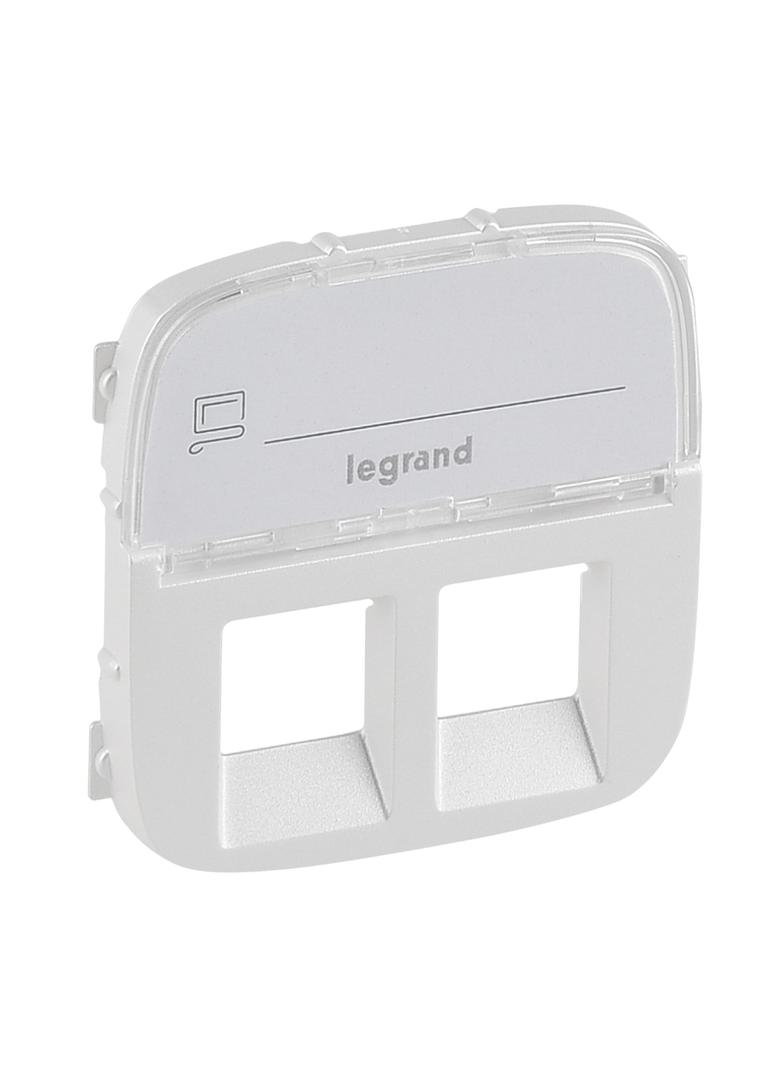 Valena Allure Plakietka Perłowa Gniazda Podwójnego 2Xrj11 Lub 2Xrj45 Lub Rj11/Rj45 Z Etykietą 755489 LEGRAND