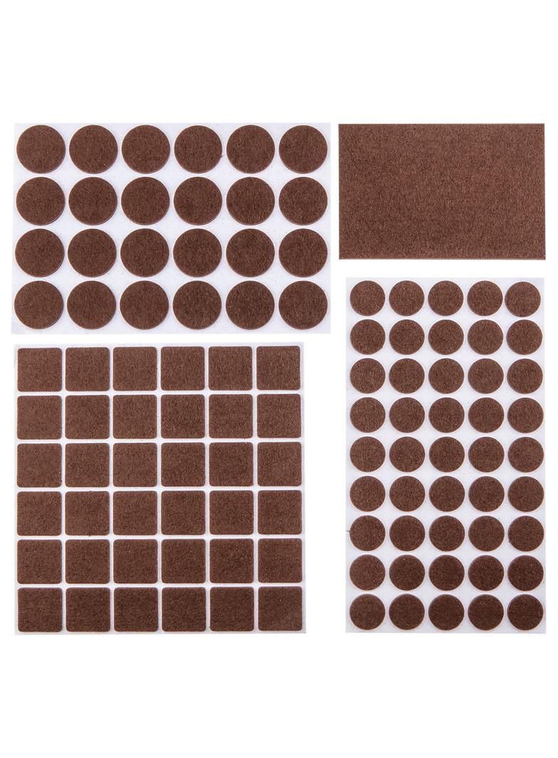 Podkładki filcowe samoprzylepne, brązowe, 106 szt.