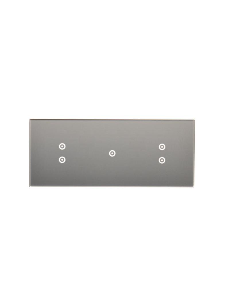 Simon 54 Touch Panel dotykowy S54 Touch 3 moduły 2 pola dotykowe pionowe +1 pole dotykowe + 2 pola dotykowe pionowe srebrna mgła DSTR3313/71 KONTAKT