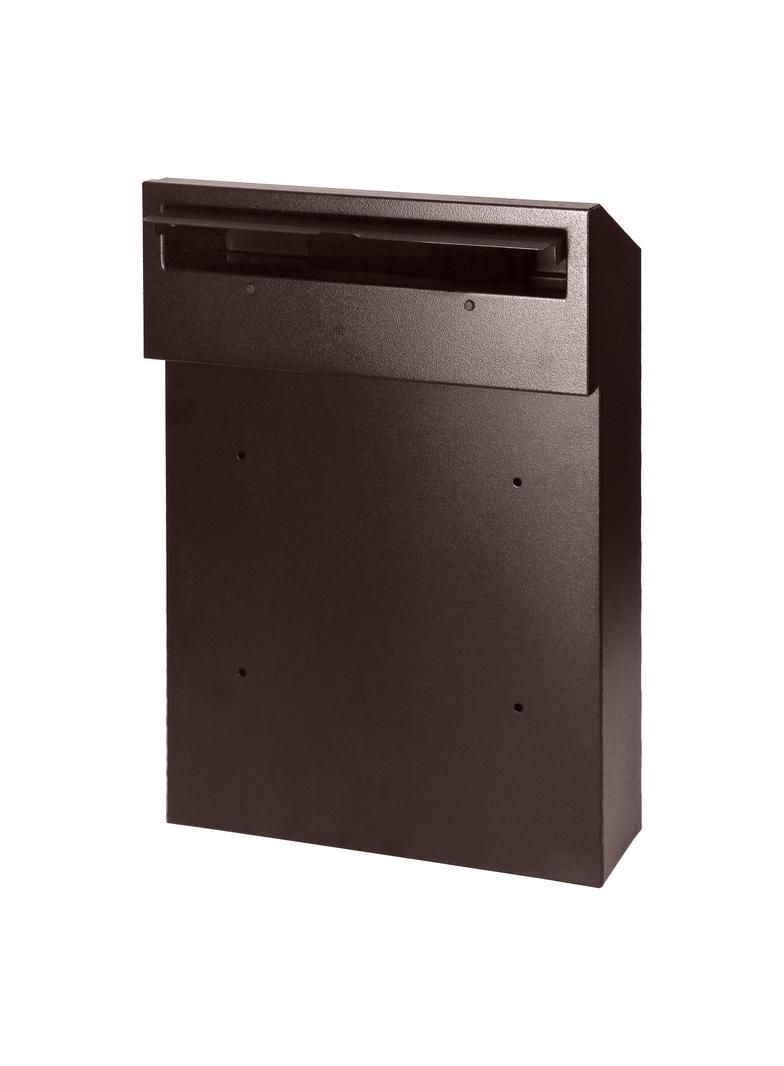 Skrzynka na listy przelotowa FIJI, z zamkiem bębenkowym, kolor brązowy