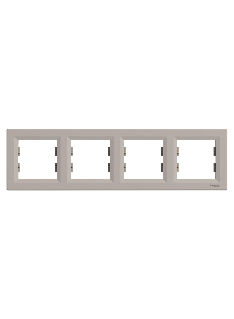 Asfora, ramka 4-krotna, pozioma, brąz