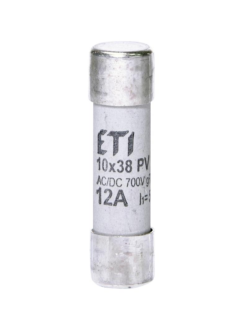 Wkładka topikowa cylindryczna PV gR 700V CH10x38 gR 12A 700V AC DC 002625022 ETI