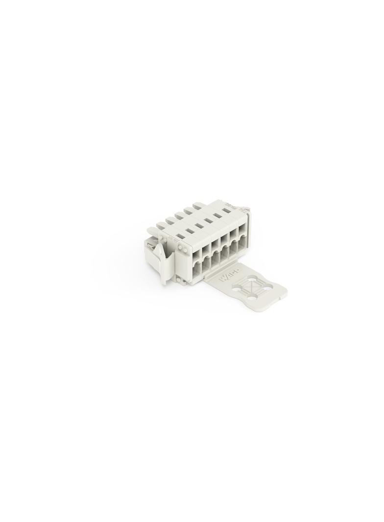 Gniazdo MCS‑MINI Classic 6‑biegunowe jasnoszare raster 3,5mm 734‑106/037‑000/033‑000 /50szt./ WAGO