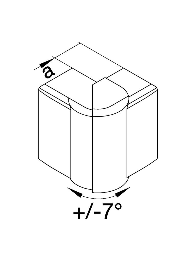 tehalit.LF/LFF Kąt zewnętrzny regulowany 60x60mm biały LFF6006039016 HAGER