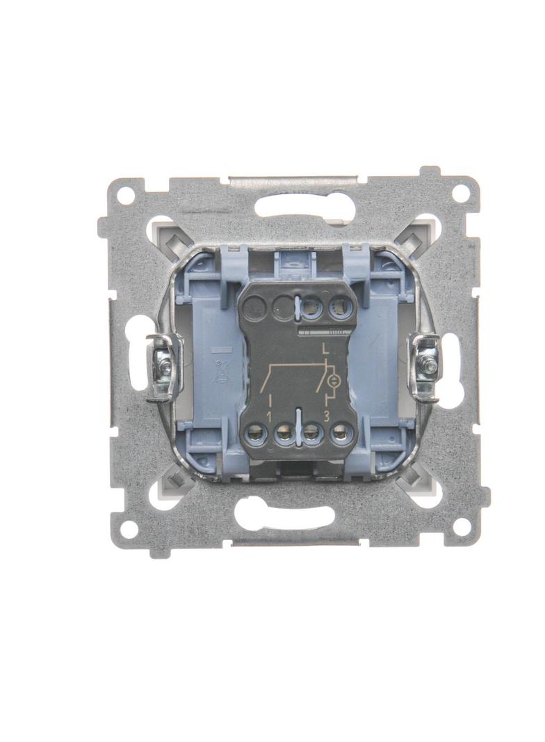 Simon 54 Łącznik świecznikowy z podświetleniem LED i do wersji IP44 16A 250V zaciski śrubowe biały *Posiada wkładkę DU1W DW5ABL.01/11 KONTAKT
