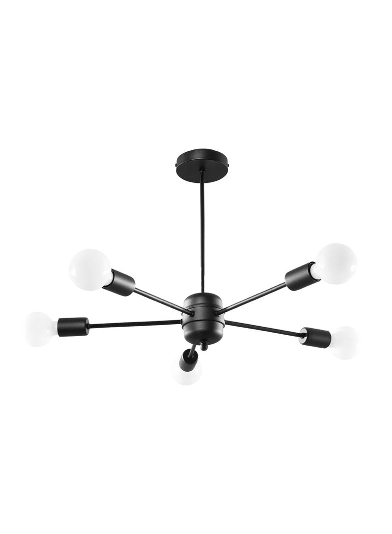 Sollux Żyrandol LANGO 5 czarny SL.1022