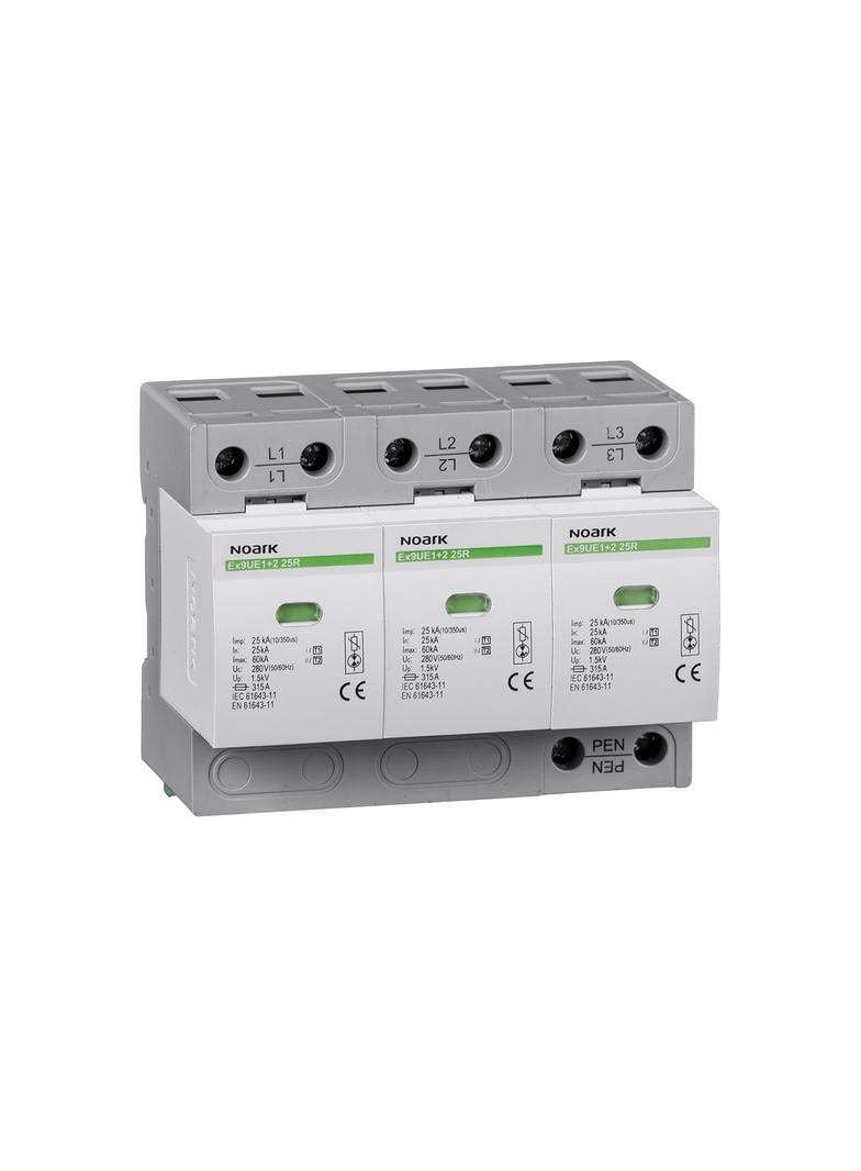 Ex9UE1+2 25R 3P 280 Ogranicznik przepięć typ T1+T2 280V AC 25kA wymienna wkładka 3P styk pomocniczy