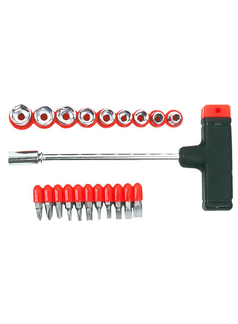 Końcówki wkrętakowe i nasadki z uchwytem, zestaw 22 szt.