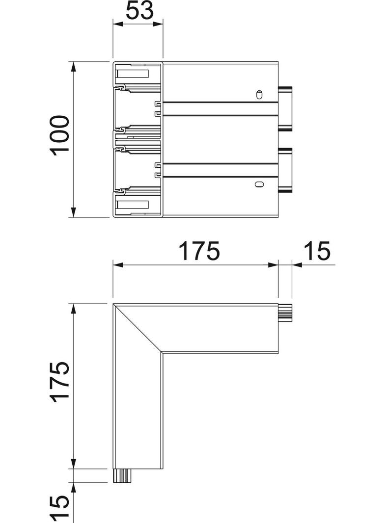 GK-AS53165LGR, Naroże zewnętrzne, stałe