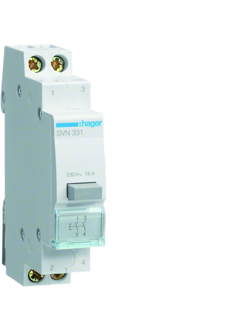Przycisk sterowniczy 2NO Ith=16A 230VAC SVN331 HAGER