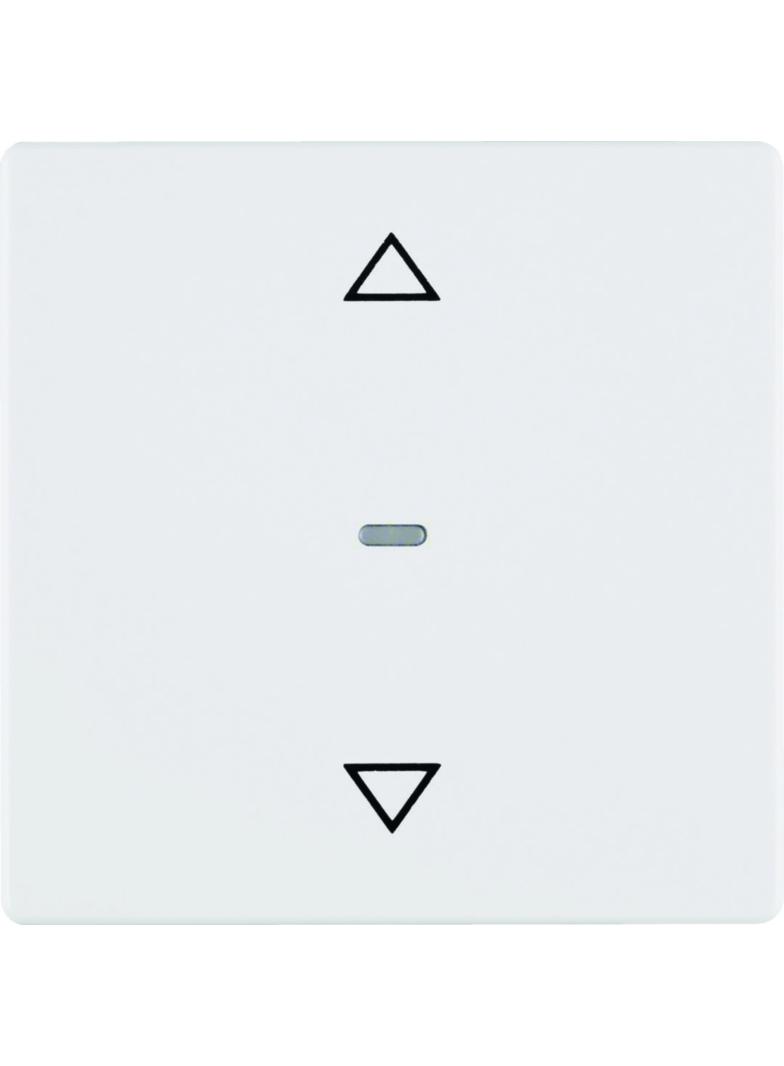 BERKER Q.x Przycisk żaluzjowy komfort do sterowników żaluzjowych biały aksamit 85241129 HAGER