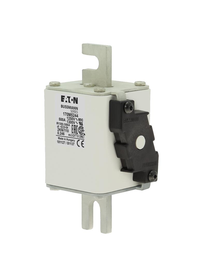 FUSE 500A 1250V 2KN/110 AR CU Wkładka szybka 500A AC 1250V rozmiar 2 61x77x138 mm aR DIN I 170M5244