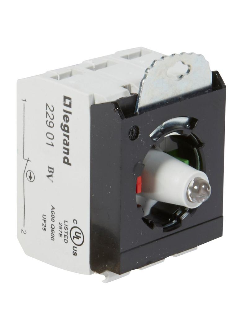 OSMOZ KORPUS KOMPLETNY, GŁÓWKA PODŚWIETLANA ZIELONA 24 V, 1Z+1R + UCHWYT POTRÓJNY ZACISKI ŚRUBOWE, L