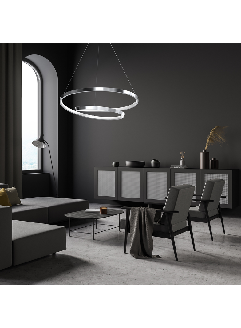 MILAGRO Lampa wisząca LUCERO CHROME 48W LED