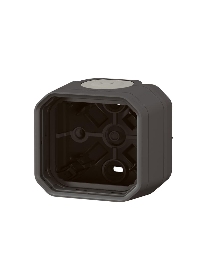 NOWE PLEXO - PUSZKA NATYNKOWA POJEDYNCZA Z PRZEPUSTEM MEMBRANOWYM ANTRACYT