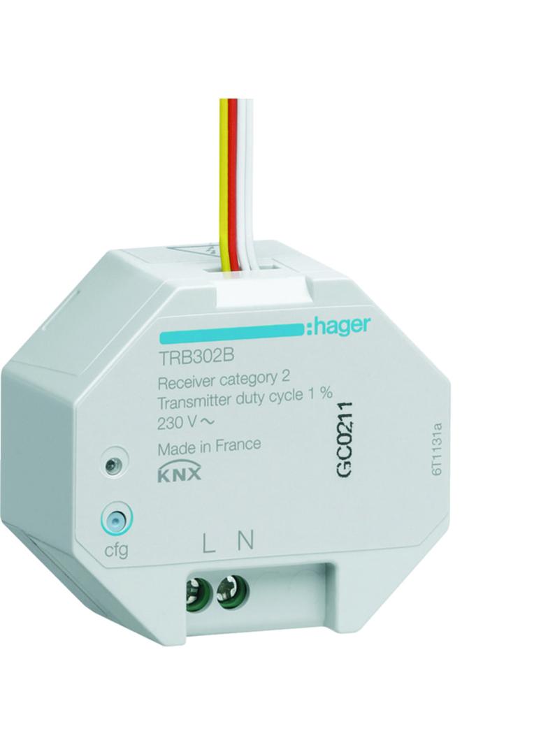 KNX q/e/s 2-kanałowe wejście przyciskowe 230 V TRB302B HAGER