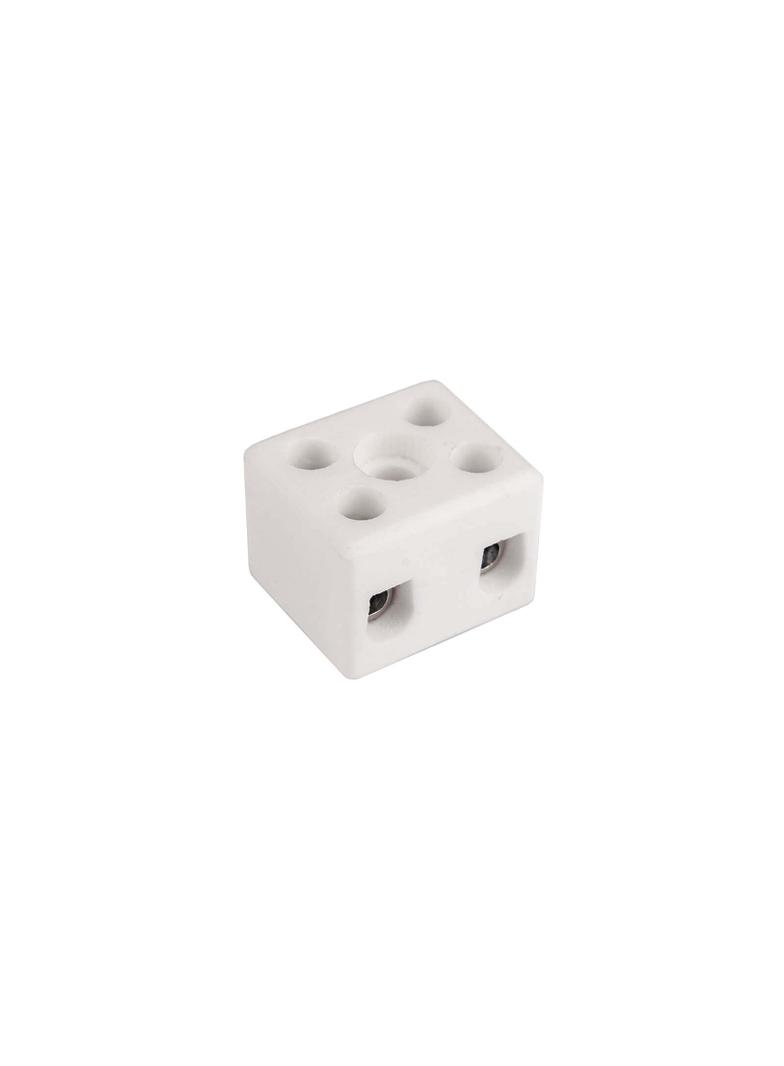 Złączka gwintowa porcelanowa 4mm² 2‑tory biała z 1 otworem do przykręcania CPO‑5A‑2P 80712516 SIMET