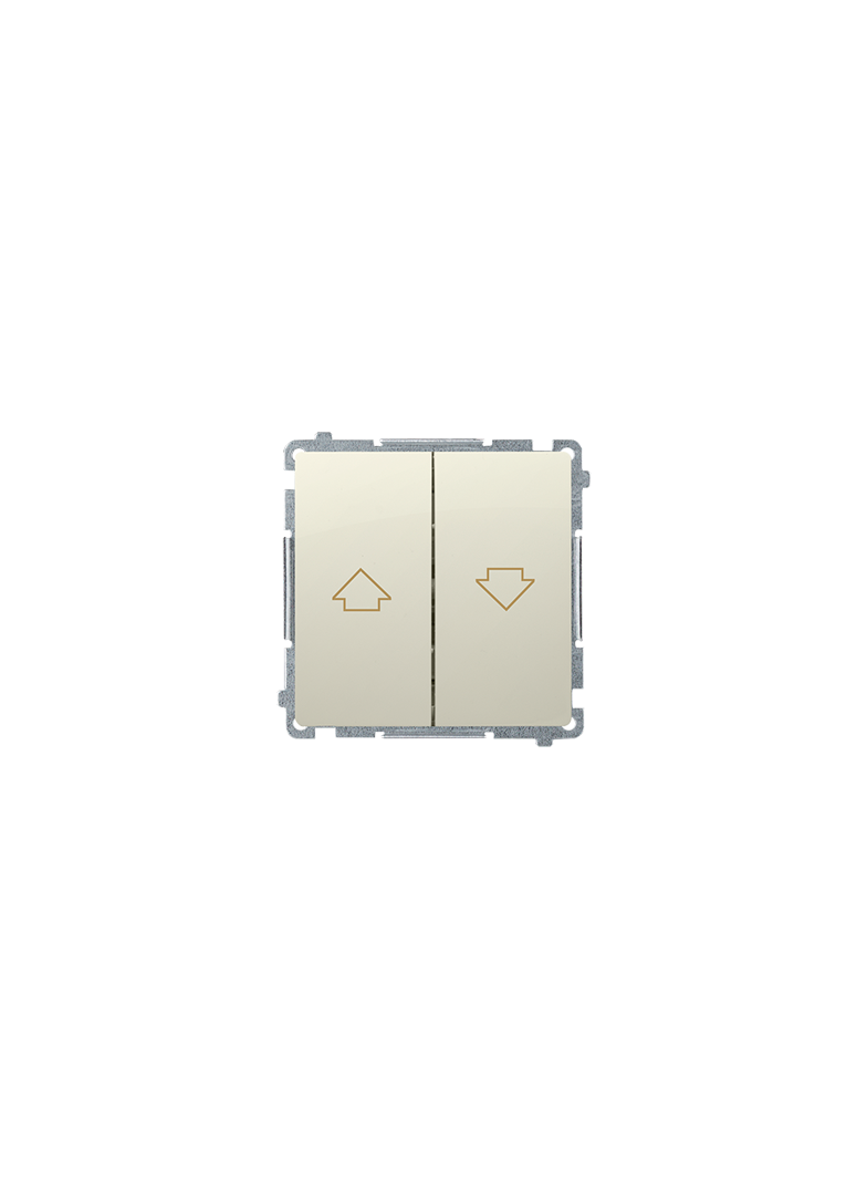 Simon Basic Przycisk roletowy 10A 250V zaciski śrubowe beż BMZ1.01/12 KONTAKT