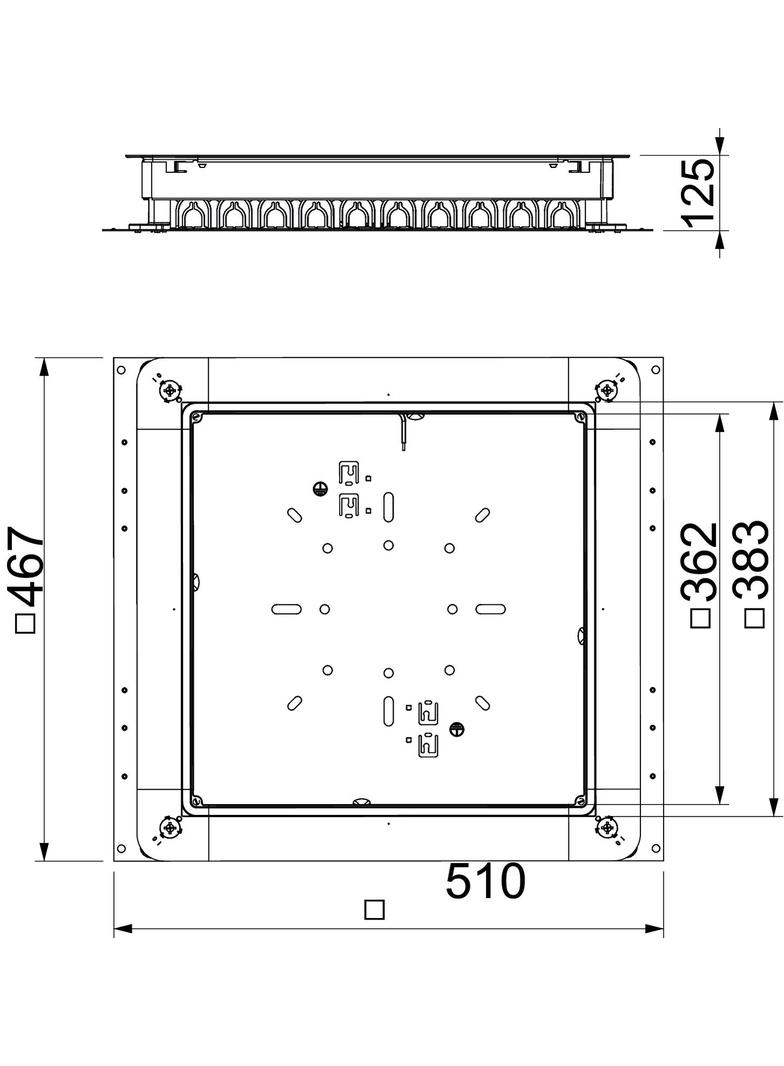 UZD 350-3 R, Puszka podpodłogowa UZD350-3R
