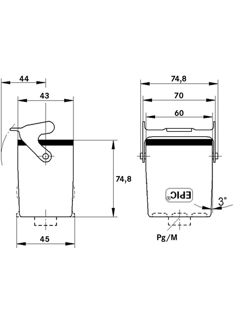 H-B 6 TBFH 29 ZW. OBUDOWA GNIAZDA SWOBODNA 70010400 LAPP KABEL