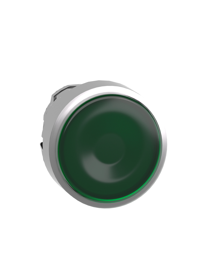 Harmony XB4 Przycisk płaski z mechanizmem push push zielona LED metalowa ZB4BH033 Schneider