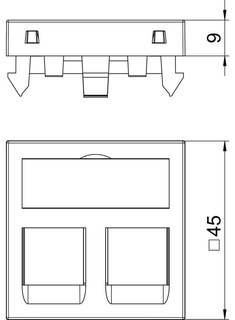DTG-02C RW1, Ramka teleinformatyczna, podwójna, typ C