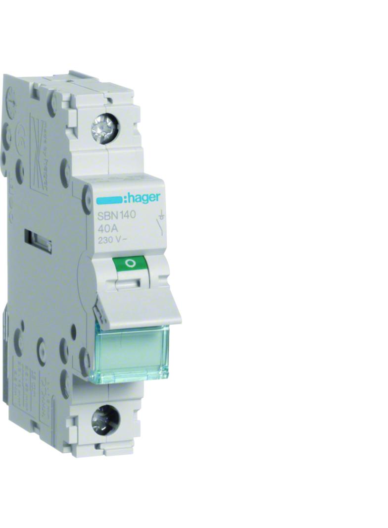 Modułowy rozłącznik izolacyjny 1P 40A 230V SBN140 HAGER