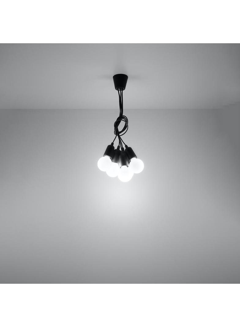 Sollux Lampa wisząca DIEGO 5 czarna SL.0574